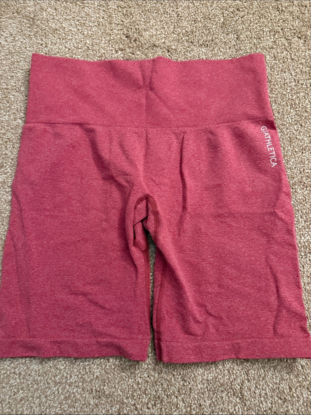 G Athleticca High-Waist Burgundy Women’s Bike Shorts